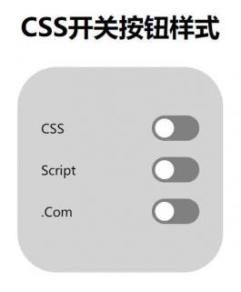 纯CSS开关按钮样式