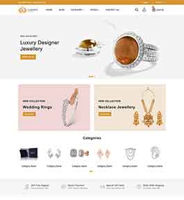 珠宝首饰品牌电商HTML5模板(黄色)